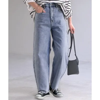 ジーンズ デニム デニムパンツ バレルレッグデニムパンツ レディース