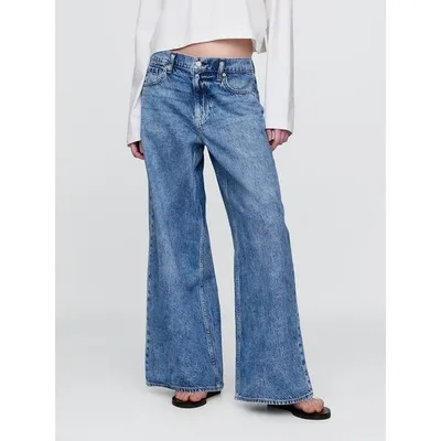 ワイドパンツ ジーンズ デニム デニムパンツ スーパーバギーデニム レディース