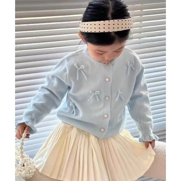 カーディガン 「aimoha-KIDS-」キャンディースリーブリボンカーディガン キッズ 子供服 男の子 女の子