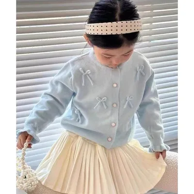 カーディガン 「aimoha-KIDS-」キャンディースリーブリボンカーディガン キッズ 子供服 男の子 女の子