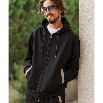 パーカー mpa3706- block logo cardboard knit hooded riri zip parka パーカー メンズ レディース