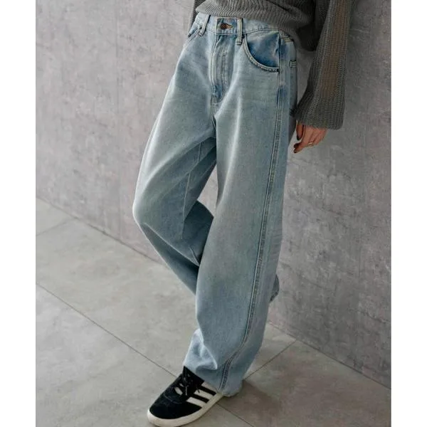 ジーンズ デニム デニムパンツ WEGO/「26年春 新色登場」ストレートデニムパンツ レディース