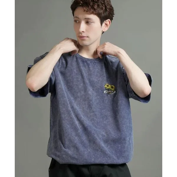 tシャツ 「Starting Over/スターティングオーバー」ONE POINT LOGO EMBROIDERY DRAW CODE T-SHIRT / ワンポイント ロゴ刺繍 ドローコード デザイン 半袖 T…