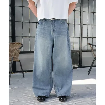 ワイドパンツ ジーンズ wide baggy denim pants/ワイドバギーデニムパンツ メンズ レディース