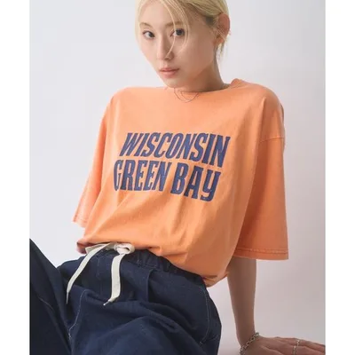 tシャツ 半袖 「UNISEX」アシッドウォッシュ加工ロゴTEE レディース メンズ