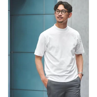 tシャツ 速乾 「WEB限定」JUST fit デイリー モック 半袖 Tシャツ カットソー -吸水速乾・抗菌- メンズ