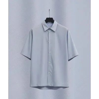 シャツ 半袖 残りわずか「日本製北陸産」DRY RAYON ショートスリーブシャツ |接触冷感|防シワ|速乾|UVカット|ウォッシャブル|MADEINJAPAN メンズ