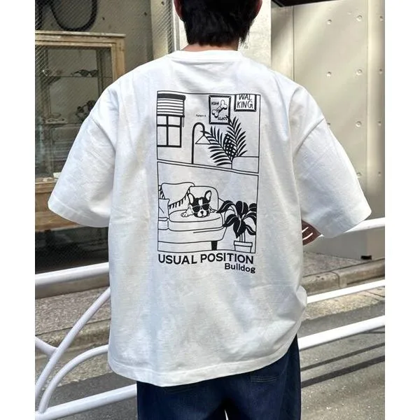 tシャツ 半袖 「DOGS」ユニセックスアニマル刺繍ロゴ半袖TEE レディース メンズ