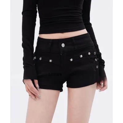 ジーンズ デニム デニムパンツ お気に入り数3.5万人突破!/累計販売点数1万点越え!「スタイル盛れ確定!」アソートスタッズ付き サイドアイレット ハイウ…