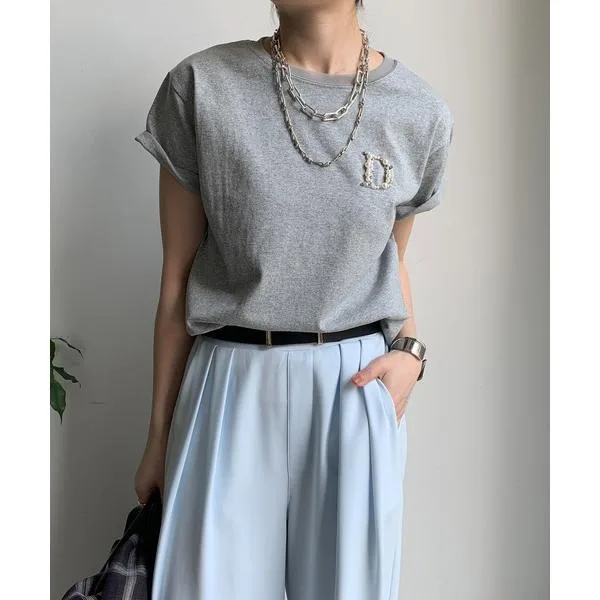 tシャツ 「完売カラー再追加!」DビジューTEE レディース