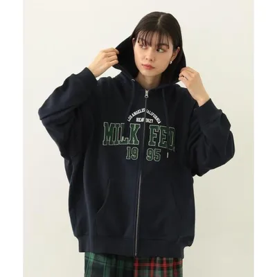 パーカー COLLEGE PATCH ZIP UP HOODIE レディース メンズ