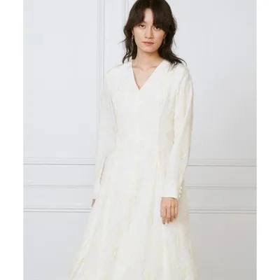 ワンピース カットジャガードミディ丈ワンピース「la veille by SUPERIOR CLOSET」