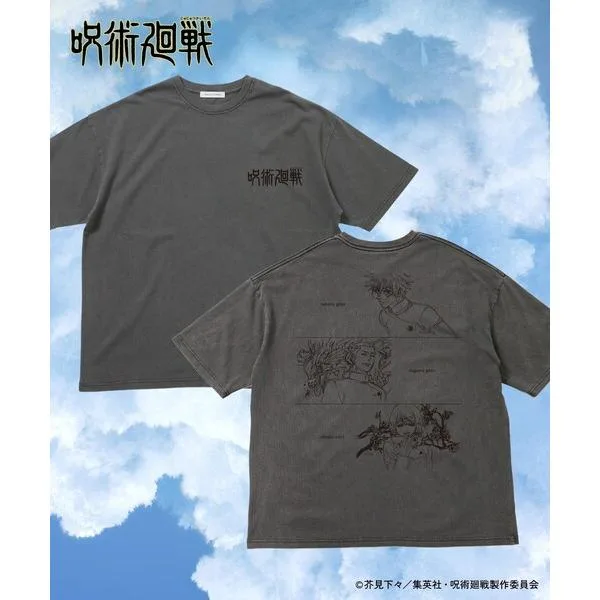 tシャツ 限定展開 「劇場版総集編 呪術廻戦 懐玉・玉折」ピグメント クルーネックプリントTシャツ/五条悟 夏油傑 家入硝子 メンズ レディース