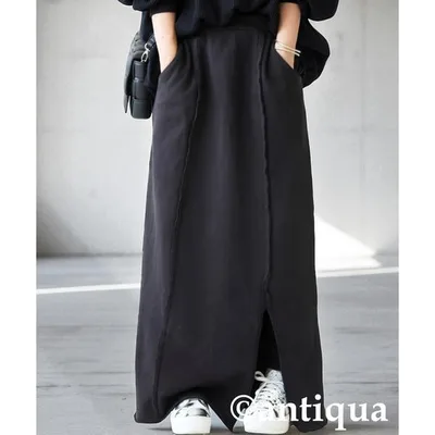 ロング アンティカ antiqua スカート 裏毛ロングスカート