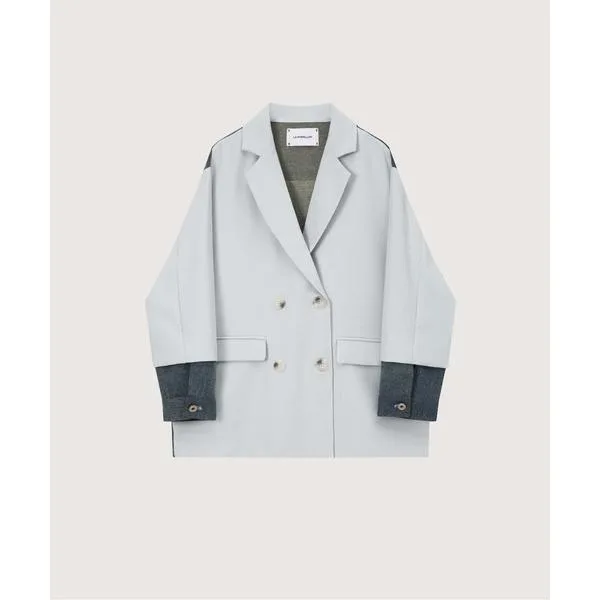 ジャケット テーラードジャケット Denim Patchwork Jacket レディース