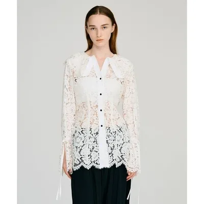 ブラウス シャツ 「Pre-Order」スカラップレースブラウス / Scallop Lace Blouse レディース