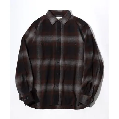 シャツ 2026AW HEAVY FLANNEL USAコットン ヘビーウェイト オンブレネルチェック ワークシャツ メンズ レディース