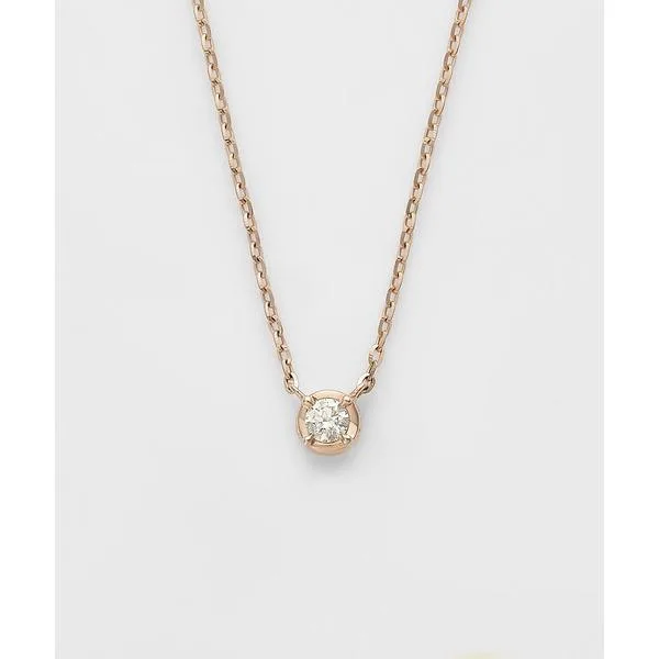 ネックレス 「WEB限定」K10ダイヤモンドネックレス(0.03ct/ピンクゴールド) レディース