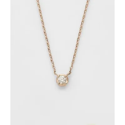 ネックレス 「WEB限定」K10ダイヤモンドネックレス(0.03ct/ピンクゴールド) レディース