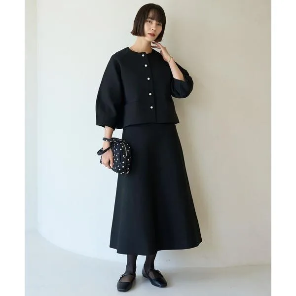 ロング スカート BEAUTY FORM KNIT フレアスカート