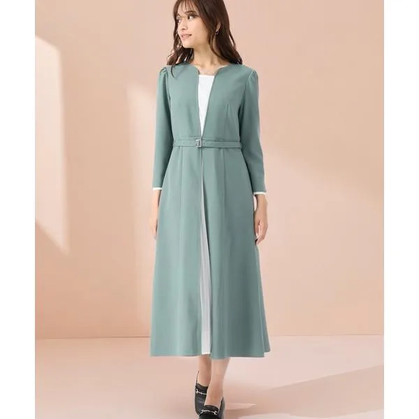 ワンピース フロントプリーツワンピース
