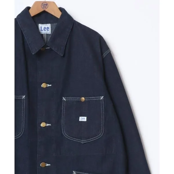 デニムジャケット gジャン Lee/リー LOCO JACKET/オーバーサイズ デニム ダック ツイル ヒッコリー カバーオールジャケット/レディース メンズ