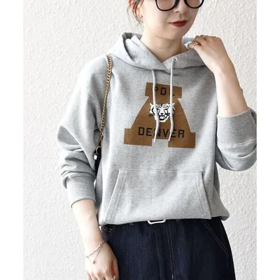 パーカー 「SHIPS any別注」THE KNiTS:「洗濯機可能」ロゴプリント フーディー パーカー レディース