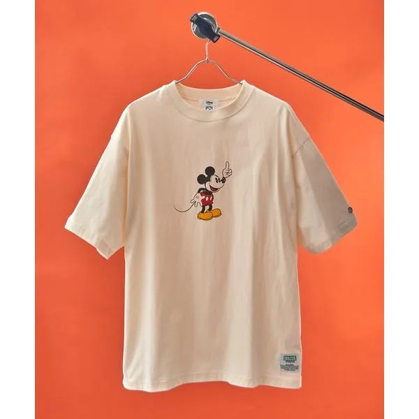 tシャツ 「DISCUS」DISCUS×MICKEY MOUSE DisneyコラボレーションTシャツ MNY メンズ レディース