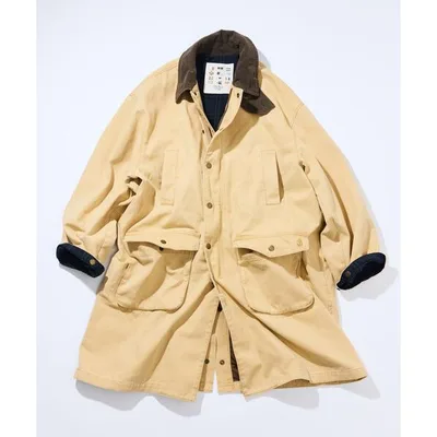 ステンカラーコート コート NAUTICA/ノーティカ ヴィンテージライク 衿切り替え クラッシュド ダックコート メンズ