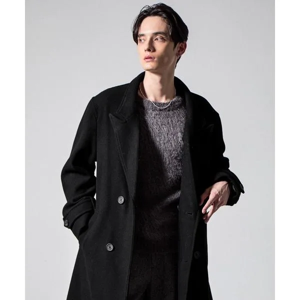 チェスターコート コート 「CLEL」Wool Blend Tech Melton Double Chester Coat / ウールブレンドテックメルトンダブルチェスターコート メンズ レディース