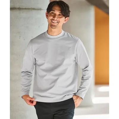 tシャツ 「WEB限定」JUST fit クリーン カノコ モックネック 長袖 Tシャツ -抗菌- メンズ
