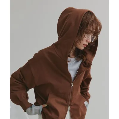 パーカー ダブルジップ スウェットパーカー レディース