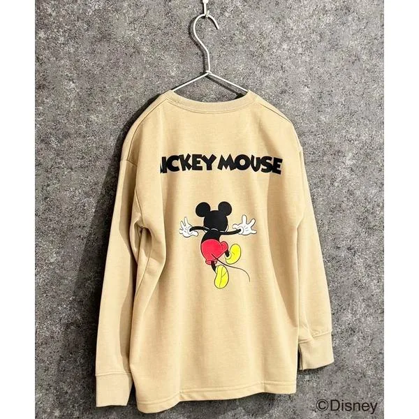 トレーナー 「Disney/ディズニー」MICKEY ミッキーマウス キッズ オーバーサイズ 綿タッチミニ裏毛 スウェット キッズ 子供服 男の子 女の子