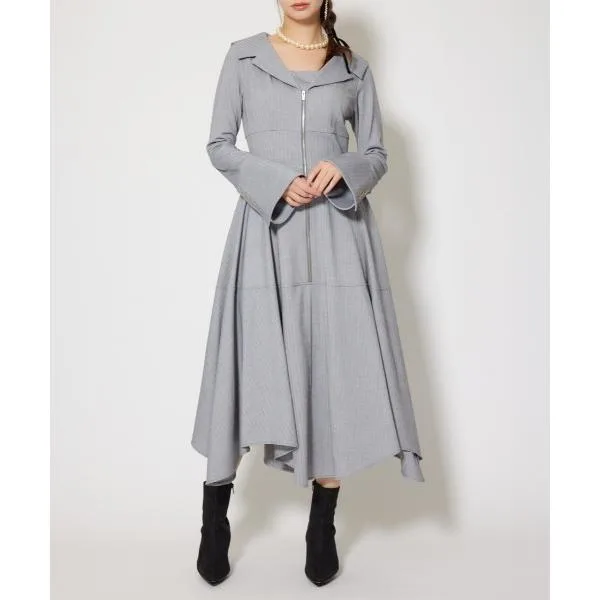 ワンピース セーラーディティールフレアワンピース 秋服 冬服