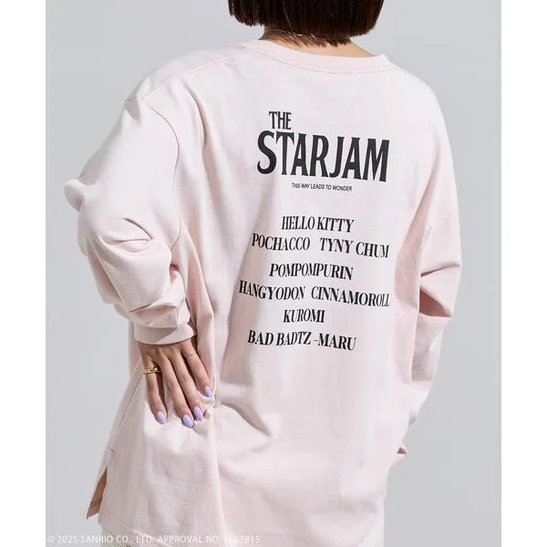 tシャツ SANRIO/サンリオ サンリオキャラクターズ CROSS WALK ロック プリントロンT/ロックT/バンドT レディース
