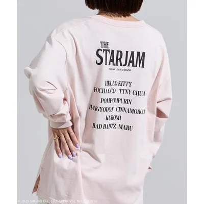 tシャツ SANRIO/サンリオ サンリオキャラクターズ CROSS WALK ロック プリントロンT/ロックT/バンドT レディース