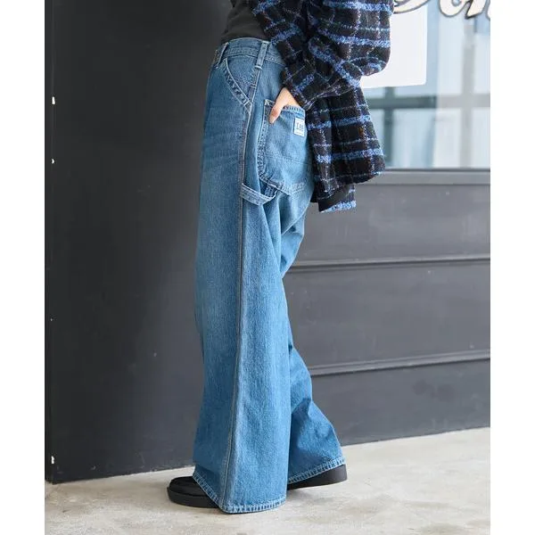 ワイドパンツ ジーンズ デニム デニムパンツ Lee × FREAK'S STORE/リー 別注 PAINTER PANTS/別注 ペインターパンツ レディース