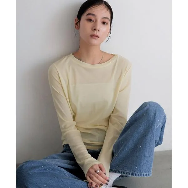 tシャツ ナイロンシアータイトLS 606435 レディース