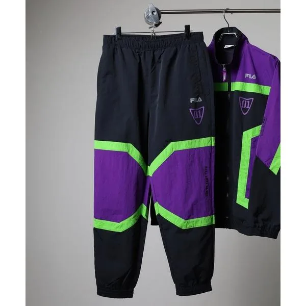 パンツ FILA x Evangelion フィラ×エヴァンゲリオン ナイロントラックパンツ レディース メンズ