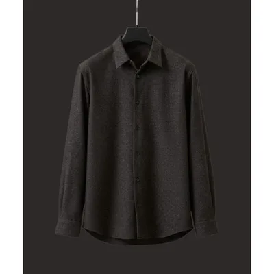 シャツ 「残りわずか」SOFT TWEED レギュラーカラーシャツ |防臭性/防シワ性/オフィスカジュアル/ウール/ソフトタッチ メンズ