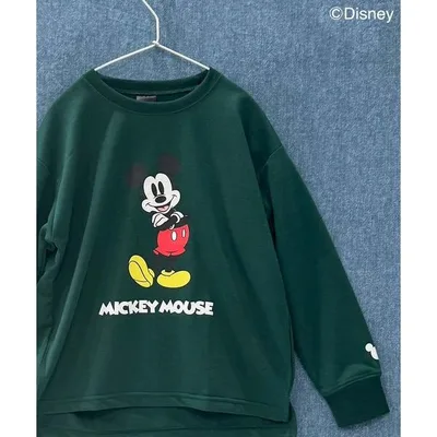 トレーナー 「Disney / ディズニー」キャラクターグラフィック オーバーサイズスウェット 綿タッチミニ裏毛 長袖 キッズ キッズ 子供服 男の子 女の子