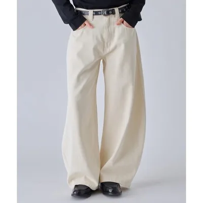 ワイドパンツ ジーンズ 「VELNUS」「12oz」Vintage Design Curved Wide Denim Pants/ヴィンテージデザイン カーブワイドデニムパンツ メンズ レディース