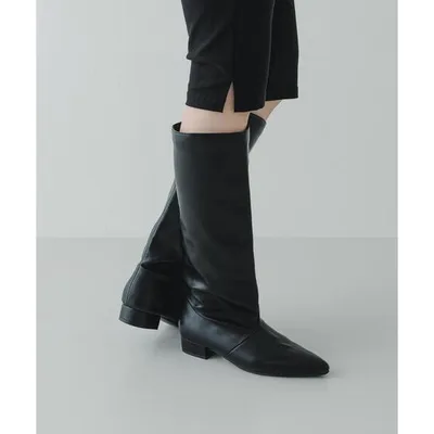ロング ブーツ 2.5センチワイドシャフトロングブーツ レディース