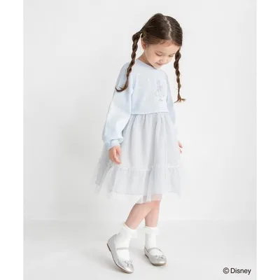 ワンピース 「DisneyCollection/ディズニーコレクション」裏起毛チュールドッキングワンピース キッズ 子供服 女の子