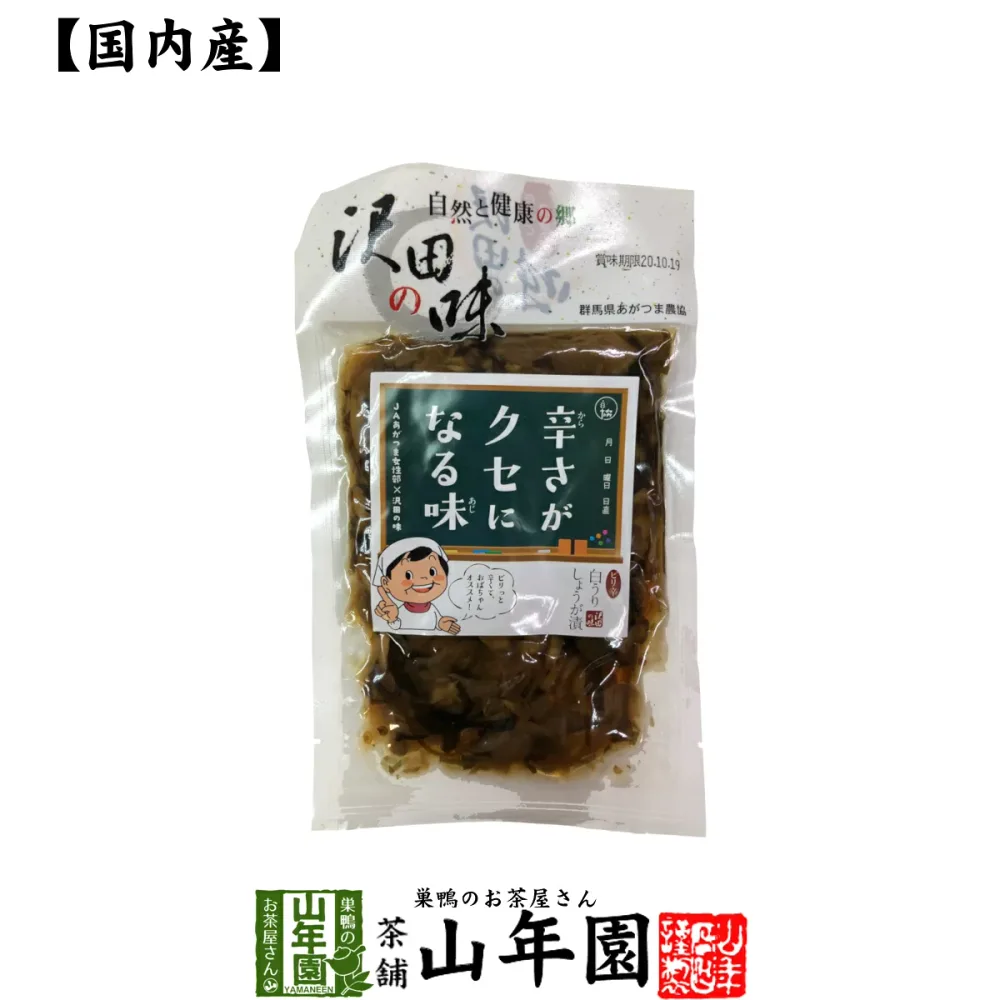 【国産原料使用】沢田の味 ピリ辛白うりしょうが漬 100g送料無料 自然と健康の郷 群馬県吾妻郡産 健康 ダイエット ギフト プレゼント 敬老の日 プチギフト お茶 内祝い 2026