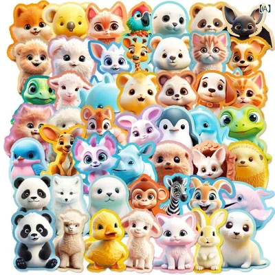 シールセット キッズ 3D 動物 立体 キャラクター 子供 かわいい ステッカー 幼稚園 小学校 卒業 入学 記念品 ご褒美シール 貼るだけ簡単 デコレーション ノート 手帳 スケジュール帳 文房具 用途多彩 デコりやすい