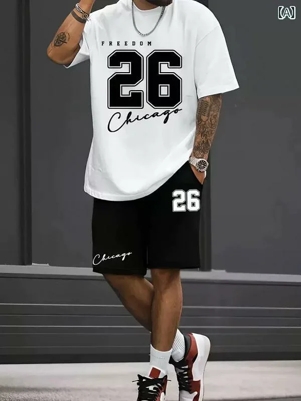 セットアップ メンズ 半袖 ハーフパンツ 3Dプリント 上下セット カジュアル スポーツウェア 吸汗速乾 ゆったりサイズ 部屋着 ルームウェア 夏服 運動着 通気性 涼しい お出かけ 通学 普段着 動きやすい