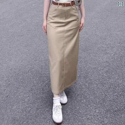 スカート レディース タイトスカート ロング丈 膝下 ミディ丈 ストレートシルエット オフィスカジュアル 通勤スタイル 無地 シンプル きれいめシルエット ビジネス 通気性 動きやすい 毎日コーデ