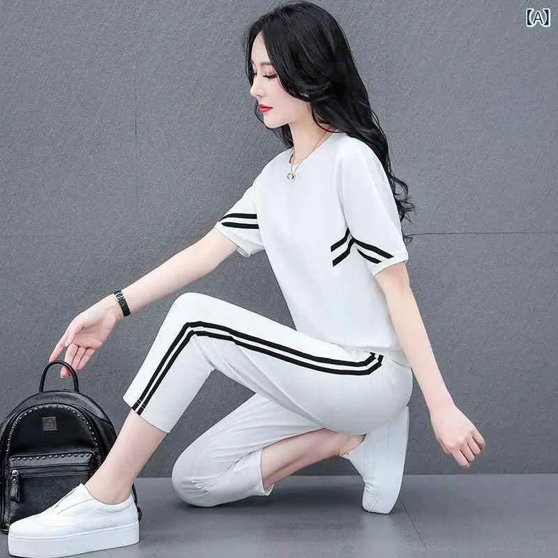 セットアップ レディース 上下セット 半袖 Tシャツ ハーフパンツ ゆったり 動きやすい カットソー 部屋着 ルームウェア コットン素材 五分袖 七分丈 涼しい 通気性 スポーツウェア 運動着