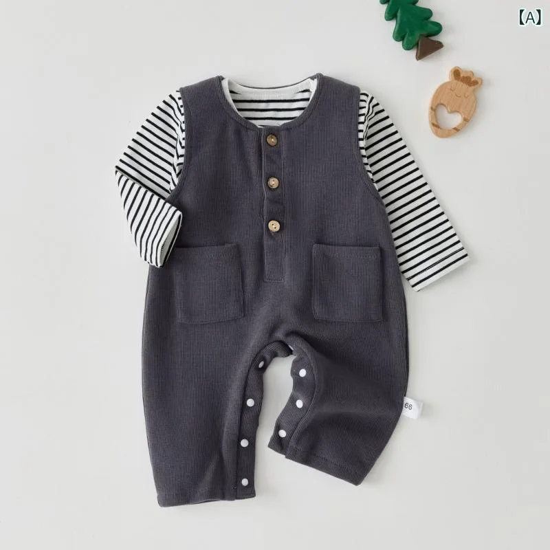 ベビー服 キッズ つなぎ 長袖 ロンパース コットン素材 ベビーウェア カバーオール セットアップ 子供服 男の子 女の子 通気性 保温性 お出かけ 動きやすい 春秋用 ベビー用品 出産祝い